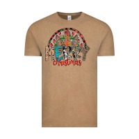 Vintage Coffee Merry Christmas Vintage Tee - CowhideDigitalArt