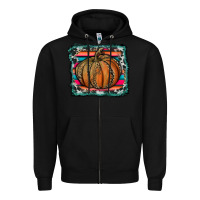 Black leopard pumpkin with serape background Zipper Hoodie - RanaPortraitStore
