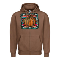 Chestnut leopard pumpkin with serape background Zipper Hoodie - RanaPortraitStore