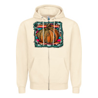 Sandshell leopard pumpkin with serape background Zipper Hoodie - RanaPortraitStore