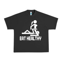 Pigment Black eat healthy Urban Heavy Tee - DesigneFamous