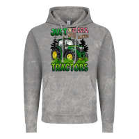 Cloud Rock just a girl who loves tractors Vintage Hoodie - BarkalooDesign