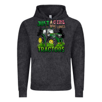 Vintage Black just a girl who loves tractors Vintage Hoodie - BarkalooDesign