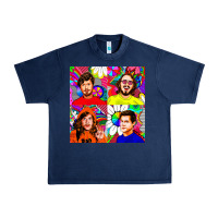 Navy workaholics Urban Heavy Tee - DesigneFamous