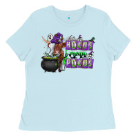 Baby Blue Hocus i Mean Pocus Ladies Tee - CowhideDigitalArt