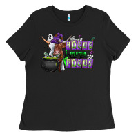 Black Hocus i Mean Pocus Ladies Tee - CowhideDigitalArt
