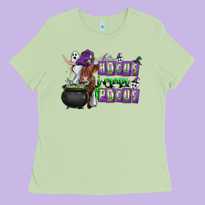 Hocus I Mean Pocus Ladies Tee Designed By Cowhidedigitalart