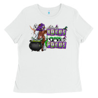 White Hocus i Mean Pocus Ladies Tee - CowhideDigitalArt