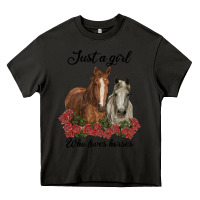 Asphalt just a girl who loves horses no background Heavy Core Tee - RanaPortraitStore
