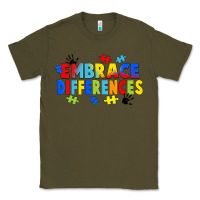 Army Green Embrace differences Classic Tee - FaDigitalArtStudio
