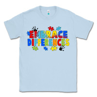 Dusty Blue Embrace differences Classic Tee - FaDigitalArtStudio