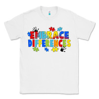 White Embrace differences Classic Tee - FaDigitalArtStudio