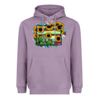 Lavender Wyoming Map Sunflower Cactus Serape Heavyweight Hoodie - RanaPortraitStore