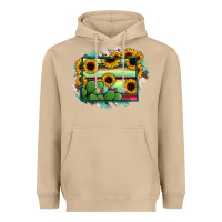 Mushroom Wyoming Map Sunflower Cactus Serape Heavyweight Hoodie - RanaPortraitStore