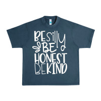 Midnight Navy be silly be honest be kind Urban Heavy Tee - DesigneFamous