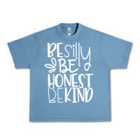 Pebble Blue be silly be honest be kind Urban Heavy Tee - DesigneFamous