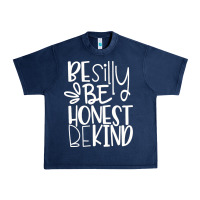 Navy be silly be honest be kind Urban Heavy Tee - DesigneFamous