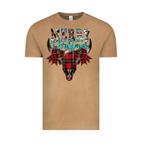 Vintage Camel merry christmas bull skull Vintage Tee - CowhideDigitalArt