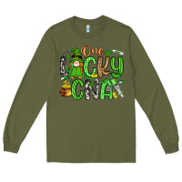 Army Green one lucky cna Long Sleeve Tee - Artiststas