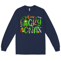Navy one lucky cna Long Sleeve Tee - Artiststas