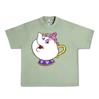 Oil Green mrs potts Urban Heavy Tee - DesigneFamous