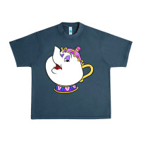 Midnight Navy mrs potts Urban Heavy Tee - DesigneFamous