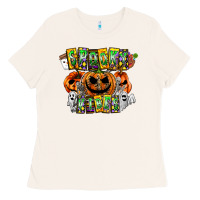 Bone Spooky Vibes Ladies Tee - CowhideDigitalArt