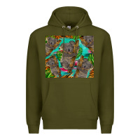 Army Green koala tumbler Premium Hoodie - BarkalooDesign