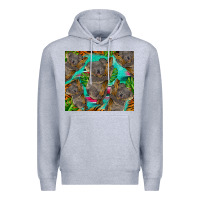 Heather Grey koala tumbler Premium Hoodie - BarkalooDesign