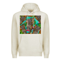 Oatmeal Heather koala tumbler Premium Hoodie - BarkalooDesign