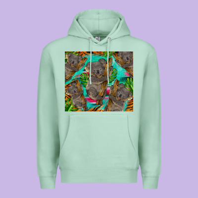 Koala Tumbler Premium Hoodie Designed By Barkaloodesign
