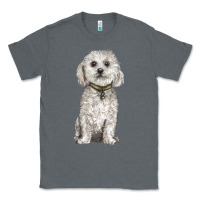 Charcoal Heather bichon frise dog Classic Tee - BarkalooDesign