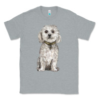 Heather Grey bichon frise dog Classic Tee - BarkalooDesign
