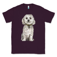 Plum bichon frise dog Classic Tee - BarkalooDesign