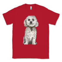 Red bichon frise dog Classic Tee - BarkalooDesign