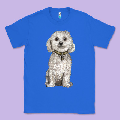 Bichon Frise Dog Classic Tee Designed By Barkaloodesign