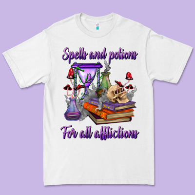 Spells And Potions For All Afflictions Premium Tee Designed By Bundleandbundleshop