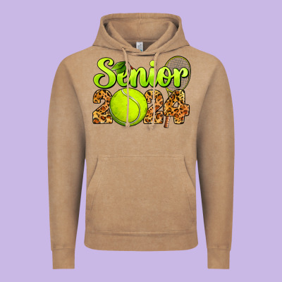 Tennis Senior 2024 Vintage Hoodie Designed By Barkaloodesign