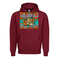 Burgundy pumpkins Zipper Hoodie - RanaPortraitStore