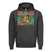 Charcoal Heather pumpkins Zipper Hoodie - RanaPortraitStore