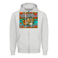 Dove Grey pumpkins Zipper Hoodie - RanaPortraitStore