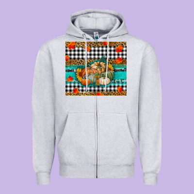 Pumpkins Zipper Hoodie Designed By Ranaportraitstore