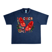 Navy christmas crocin around the tree Urban Heavy Tee - CowhideDigitalArt