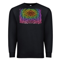 Black colorful zebra background Premium Sweatshirt - RanaPortraitStore