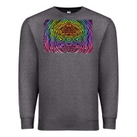 Charcoal Heather colorful zebra background Premium Sweatshirt - RanaPortraitStore