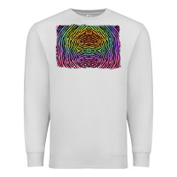 Dove Grey colorful zebra background Premium Sweatshirt - RanaPortraitStore