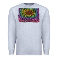 Heather Grey colorful zebra background Premium Sweatshirt - RanaPortraitStore