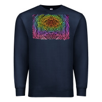 Navy colorful zebra background Premium Sweatshirt - RanaPortraitStore