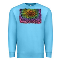 Ocean Blue colorful zebra background Premium Sweatshirt - RanaPortraitStore