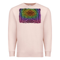 Pale Pink colorful zebra background Premium Sweatshirt - RanaPortraitStore